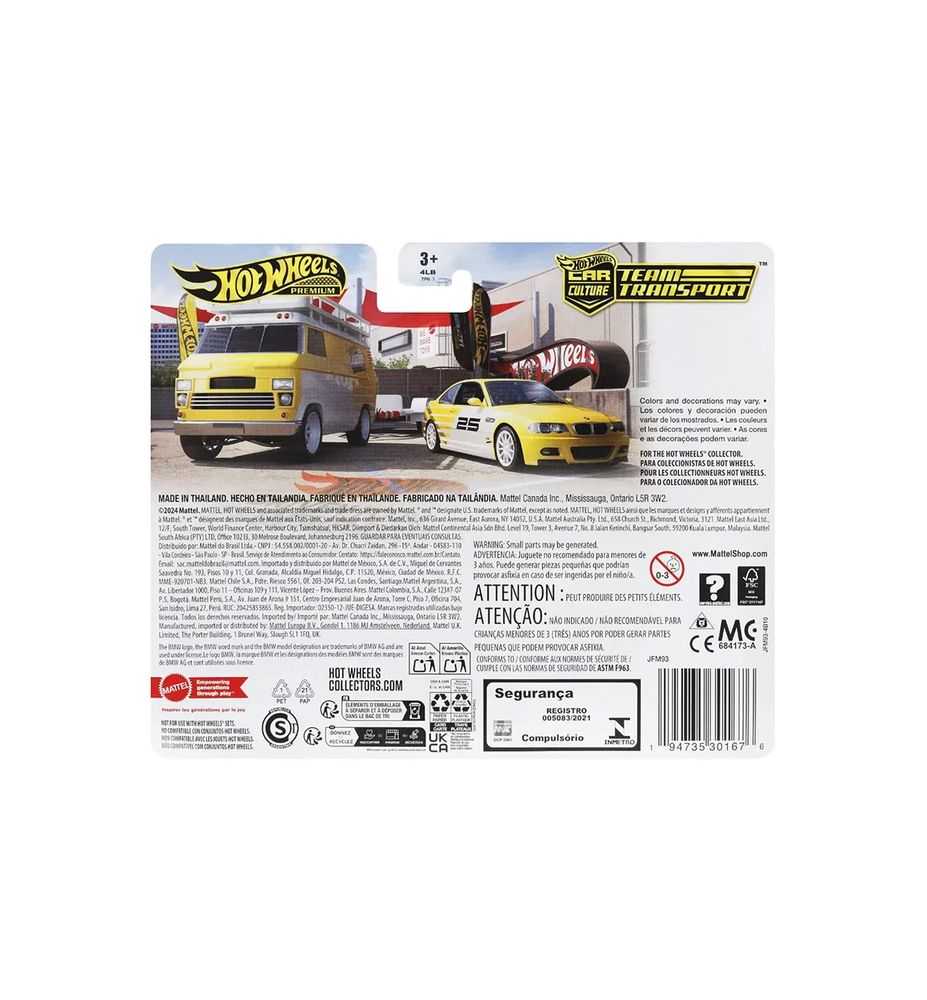 Hot Wheels Team Transport Legends Tour BMW M3 & Rally Hauler