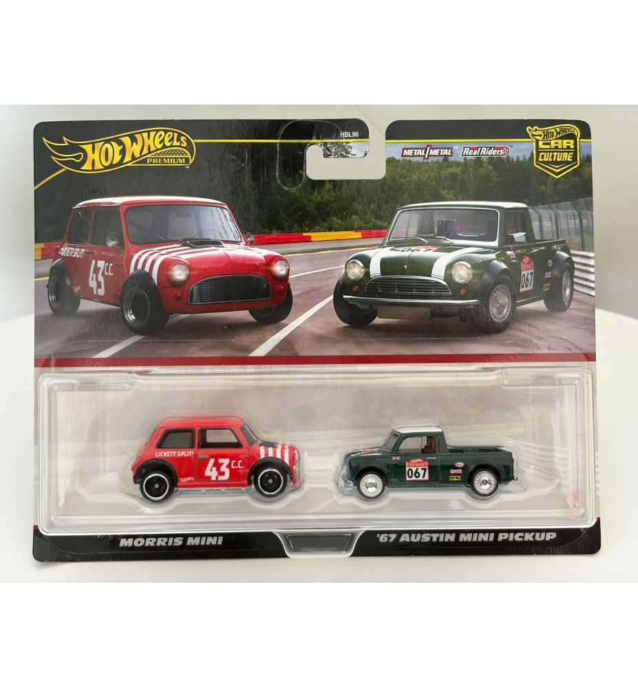 Hot Wheels Premium 2-Pack Morris Mini & '67 Austin Mini Pickup