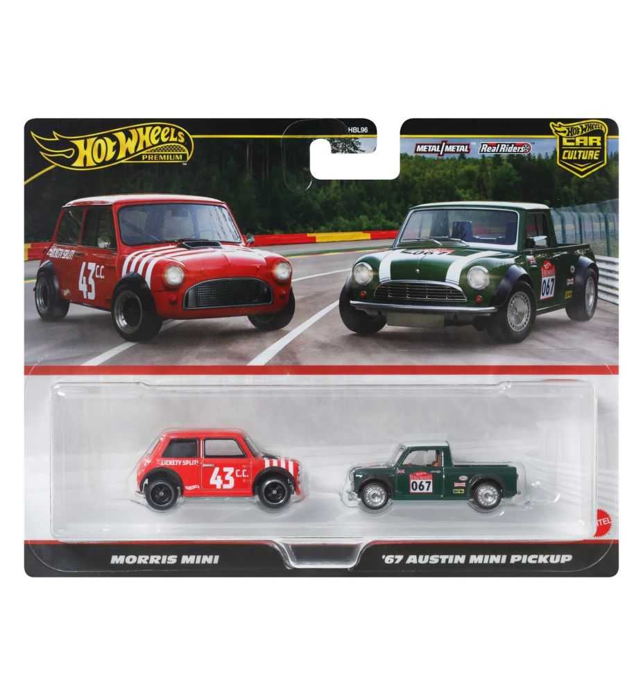 Hot Wheels Premium 2-Pack Morris Mini & '67 Austin Mini Pickup