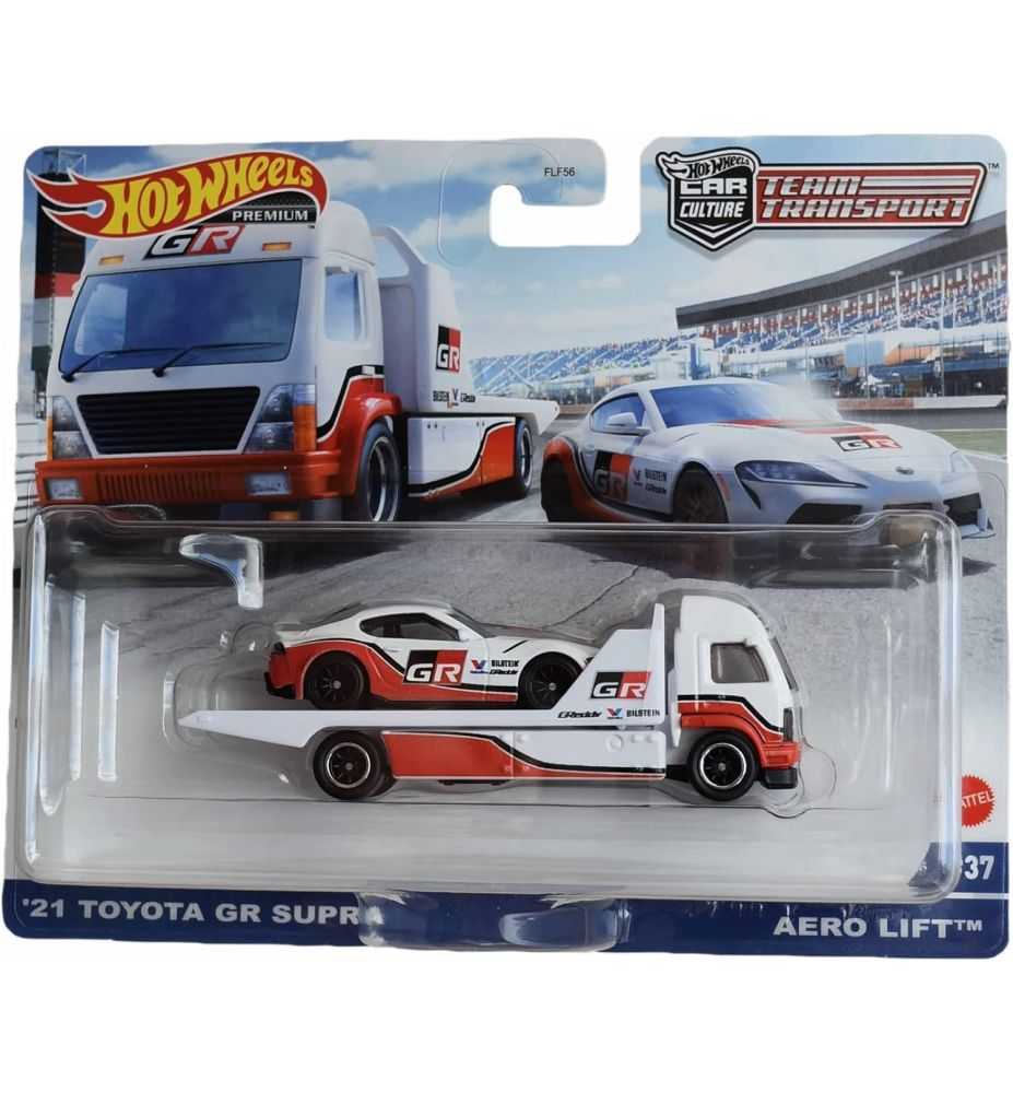 Hot Wheels Team Transport #37 Toyota GR Supra & Aero Lift
