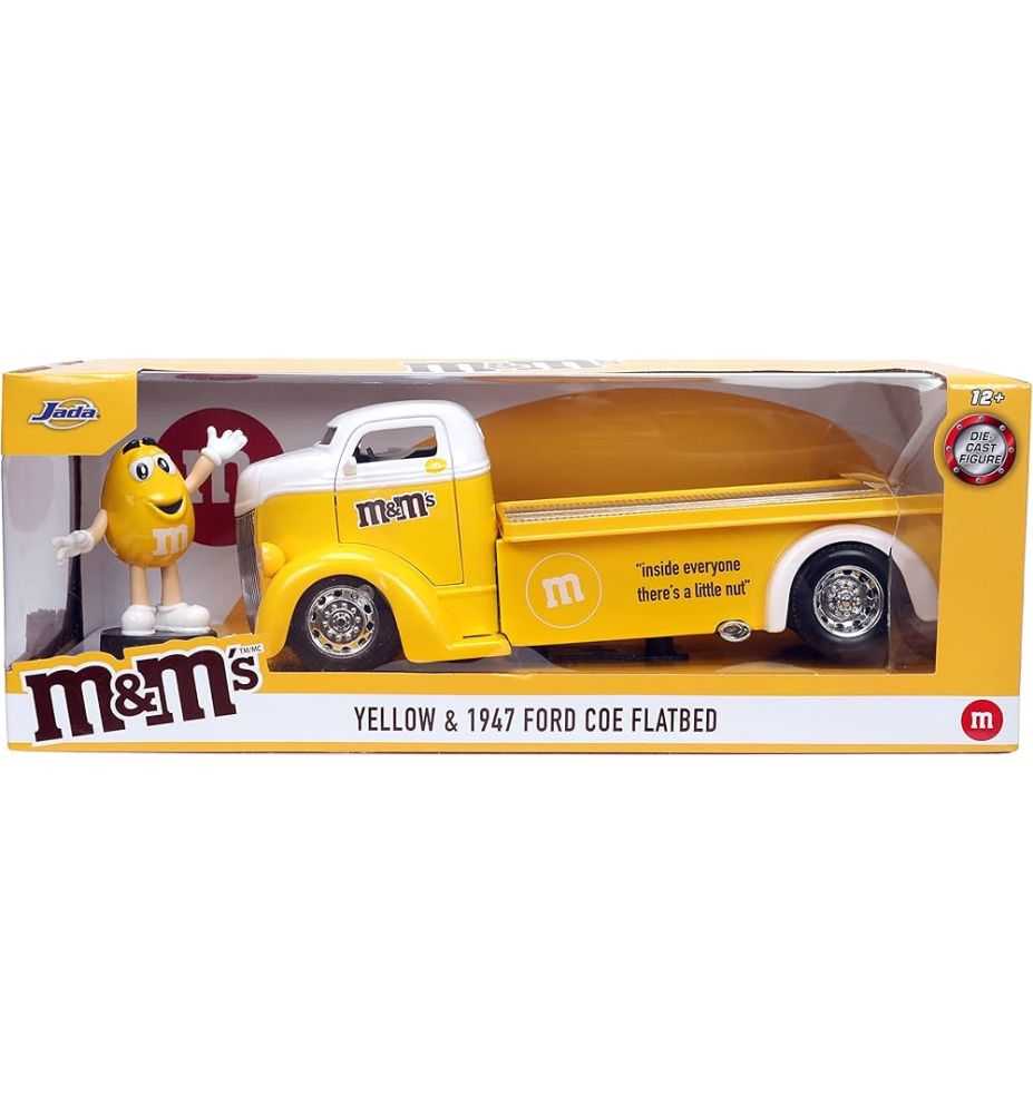 Jada 1947 Ford COE Flatbed with Yellow M&M's Figure 1:24
