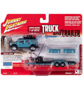 Johnny Lightning 2004 Hummer H2 with Open Trailer Ocean Blue 1:64
