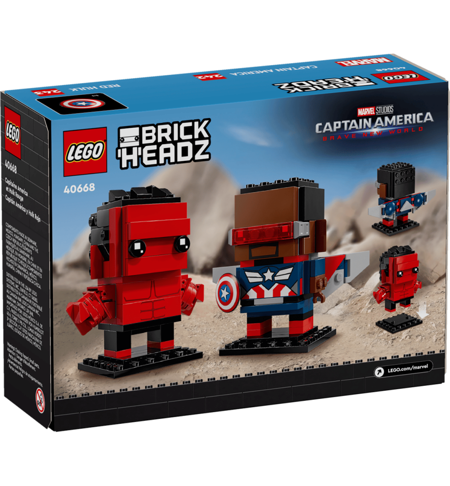 LEGO BrickHeadz 40668 Captain America & Red Hulk