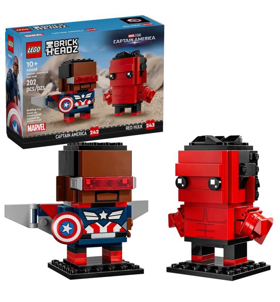 LEGO BrickHeadz 40668 Captain America & Red Hulk
