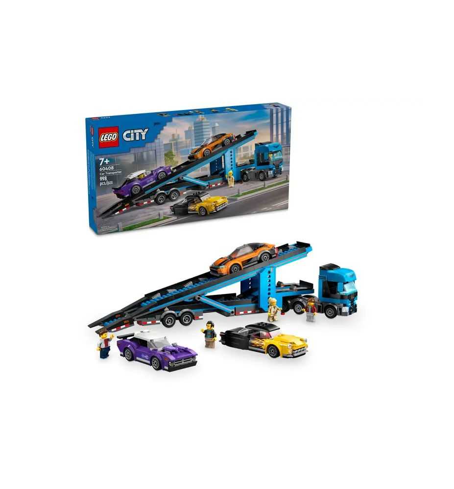 LEGO City 60408 Car Transporter Truck with Sports Cars