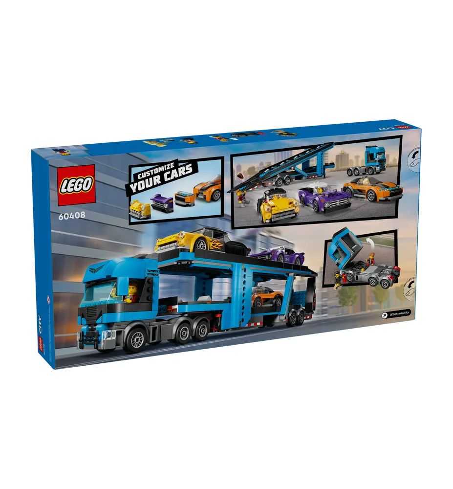 LEGO City 60408 Car Transporter Truck with Sports Cars