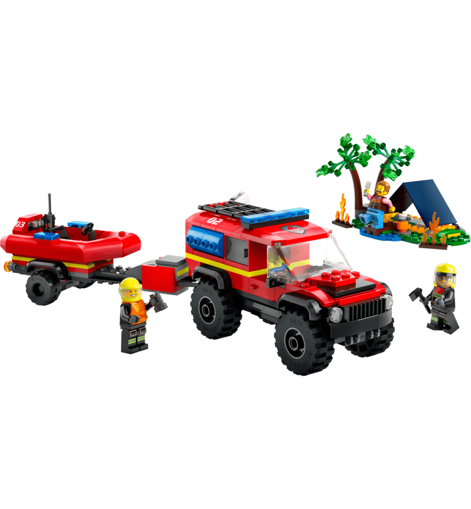 LEGO City 60412 4x4 Fire Truck with Rescue Boat
