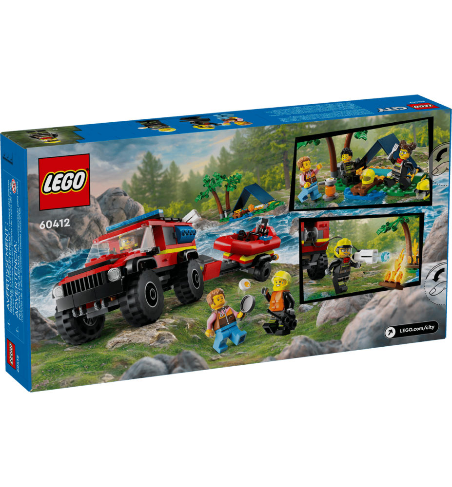 LEGO City 60412 4x4 Fire Truck with Rescue Boat