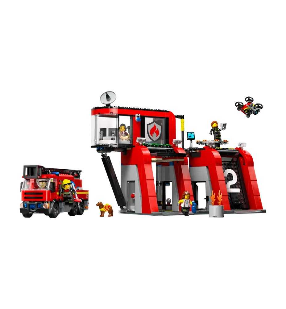 LEGO City 60414 Fire Station with Fire Truck