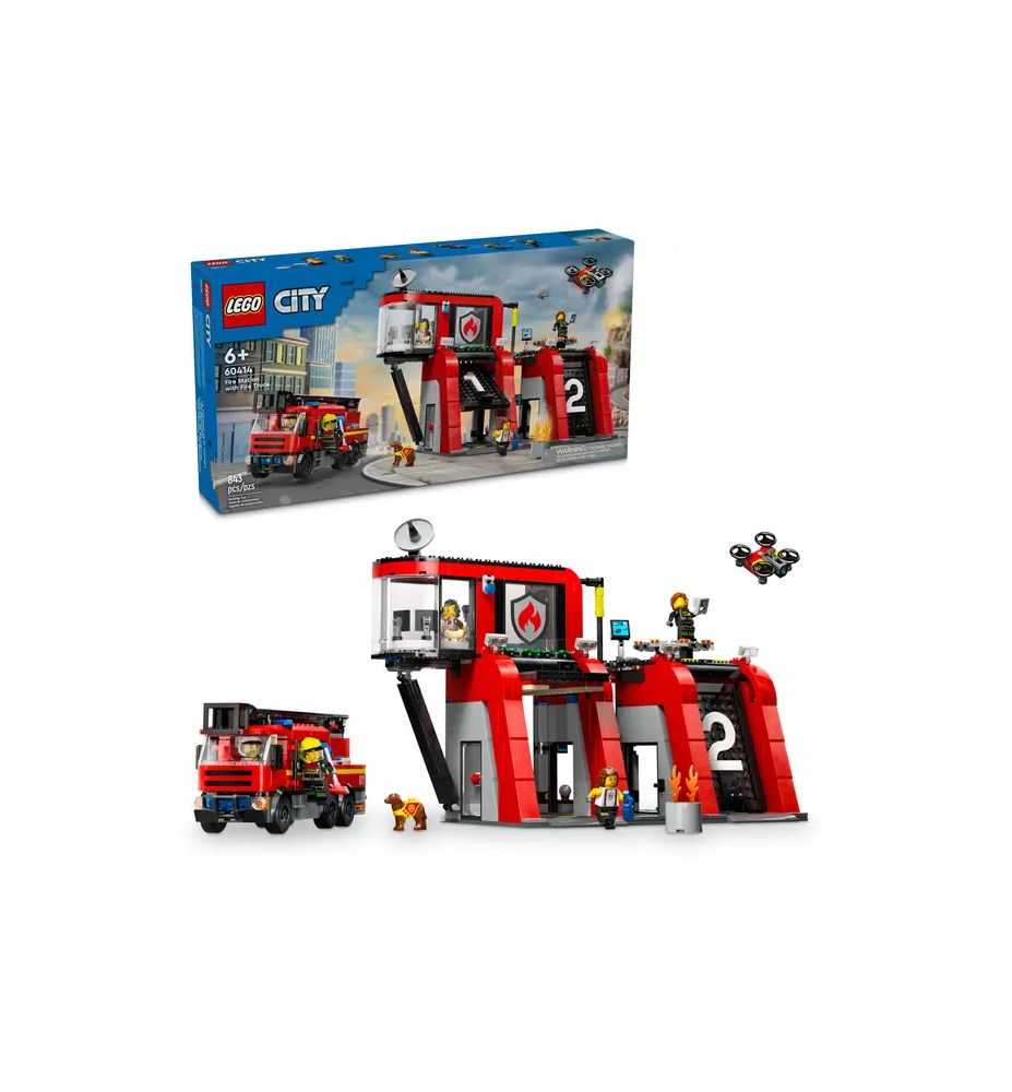 LEGO City 60414 Fire Station with Fire Truck