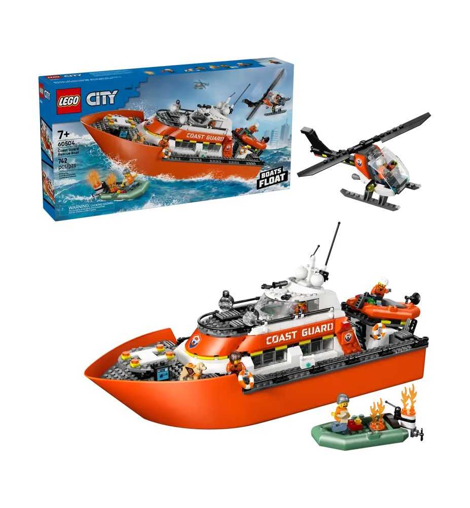 LEGO City 60504 Coast Guard Rescue Boat & Helicopter