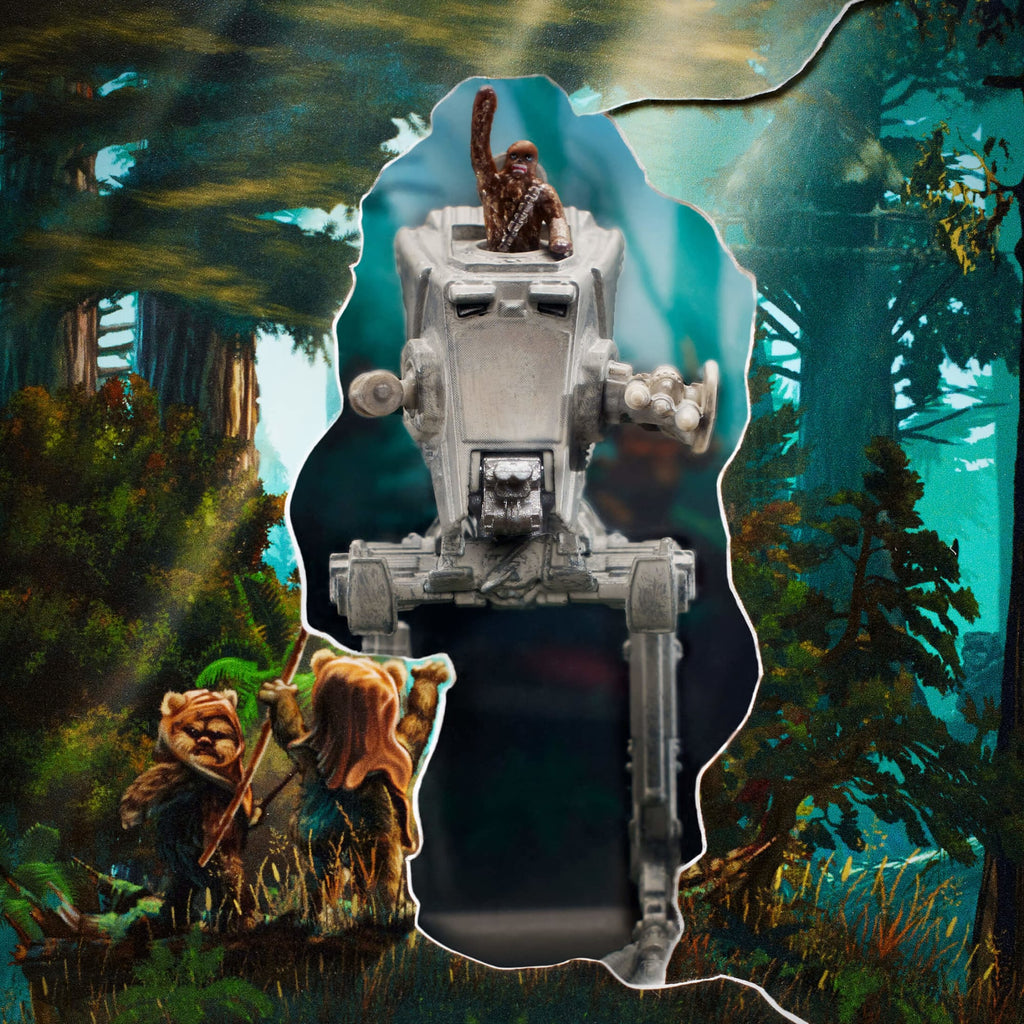Hot Wheels Star Wars Starships Select AT-ST With Chewbacca