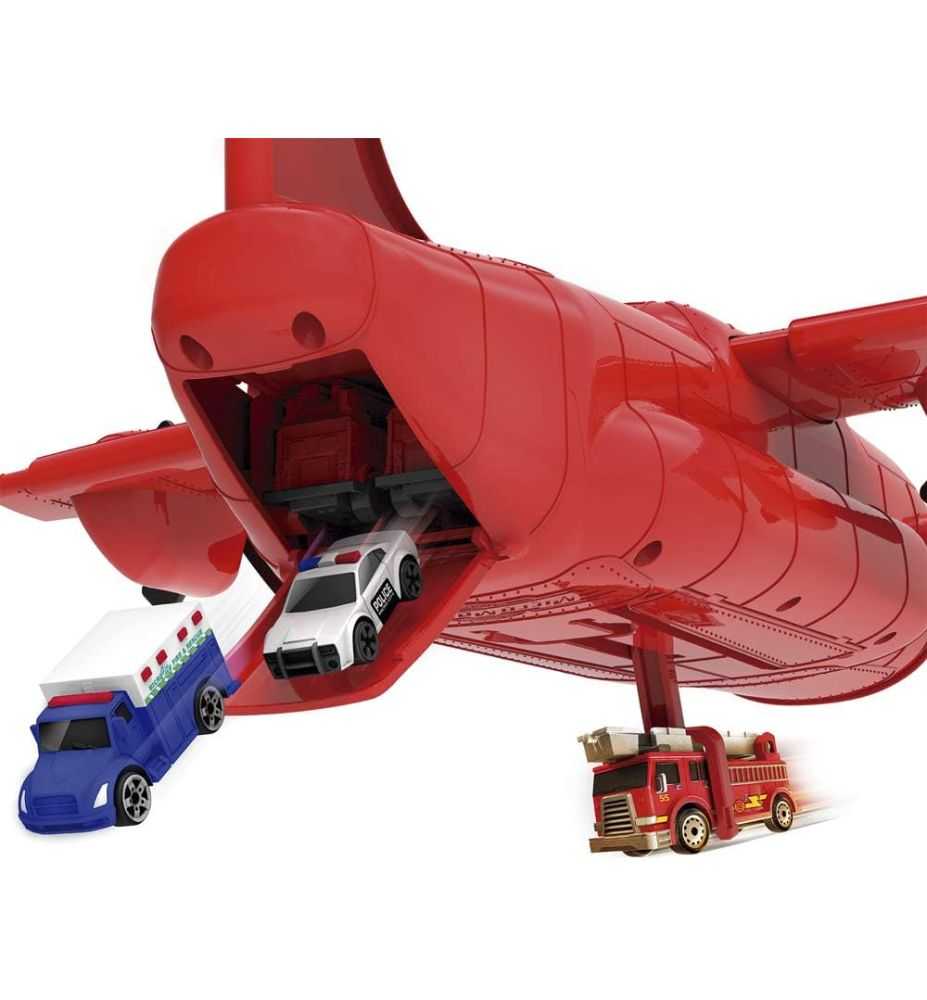Micro Machines Fire Rescue Cargo Plane + 1 Exclusive Vehicle