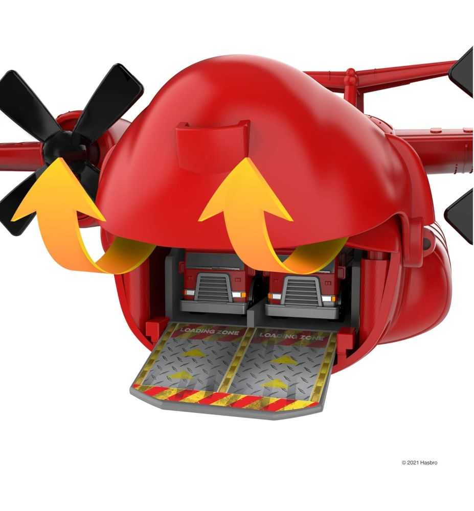Micro Machines Fire Rescue Cargo Plane + 1 Exclusive Vehicle