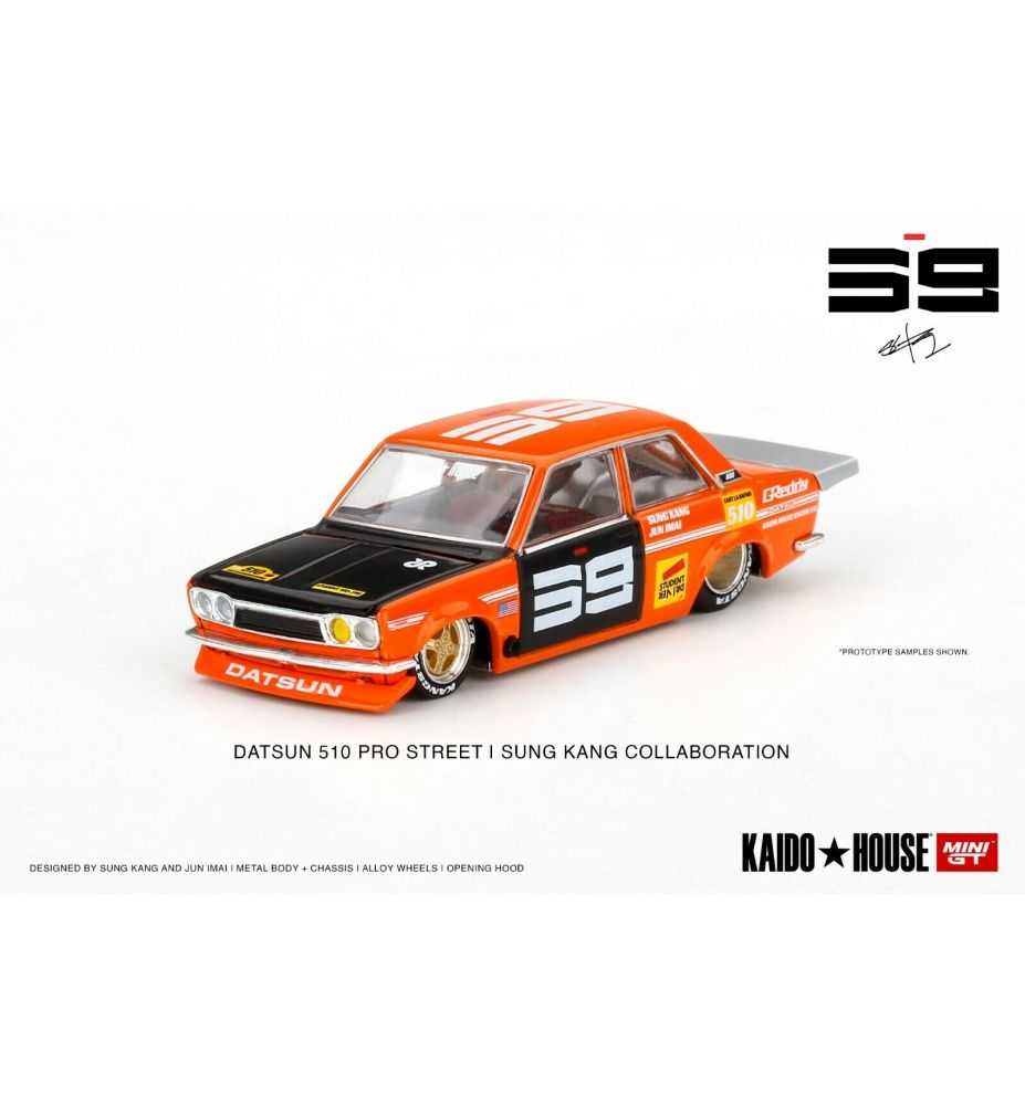 Mini GT Kaido House Datsun 510 Pro Street SK510 Orange #004 1:64