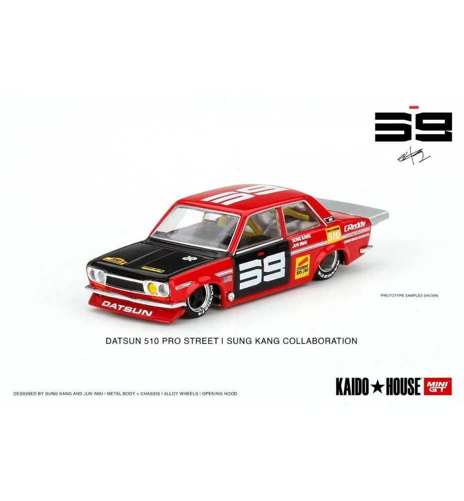 Mini GT Kaido House Datsun 510 Pro Street SK510 Red #003 1:64