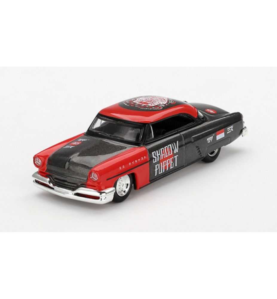 Mini GT 1954 Lincoln Capri Hot Rod Shadow Puppet Black/Red 1:64