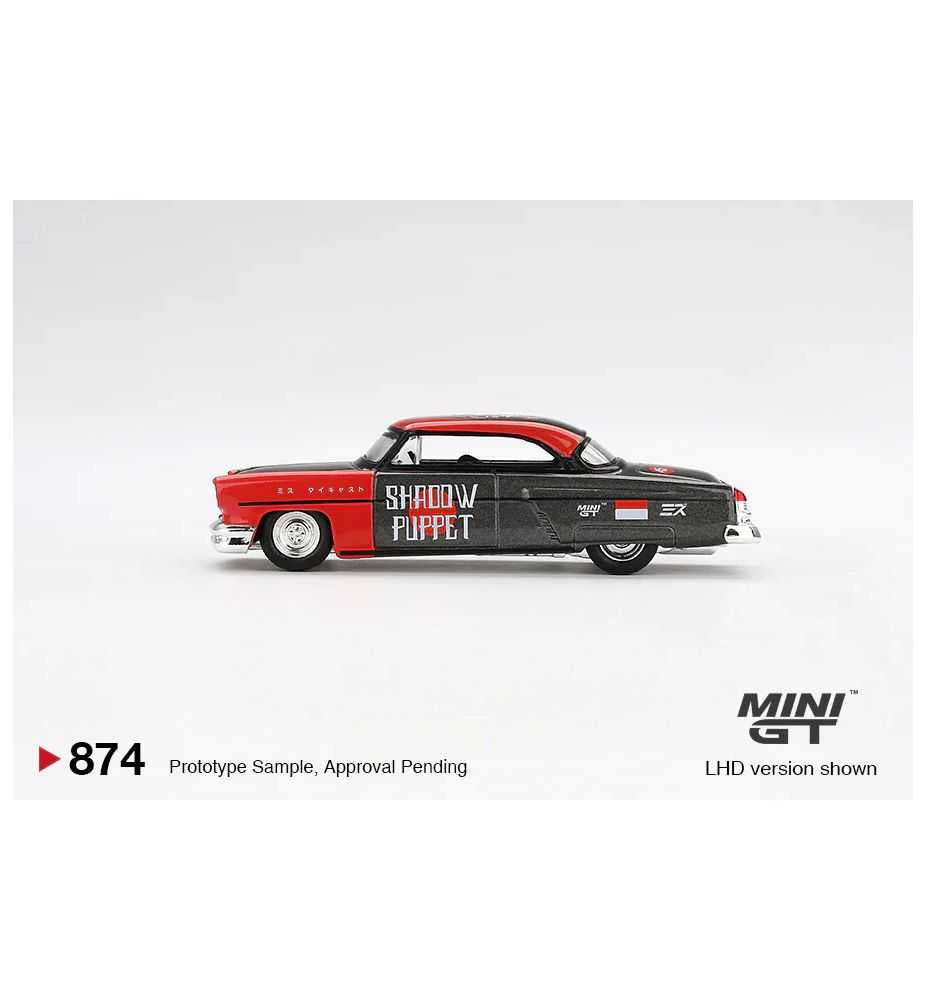 Mini GT 1954 Lincoln Capri Hot Rod Shadow Puppet Black/Red 1:64