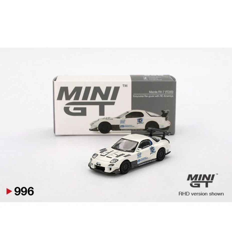 Mini GT 2004 Mazda RX-7 (FD3S) Itosyoukai Rei-Gouki with RE Amemiya White/Blue 1:64