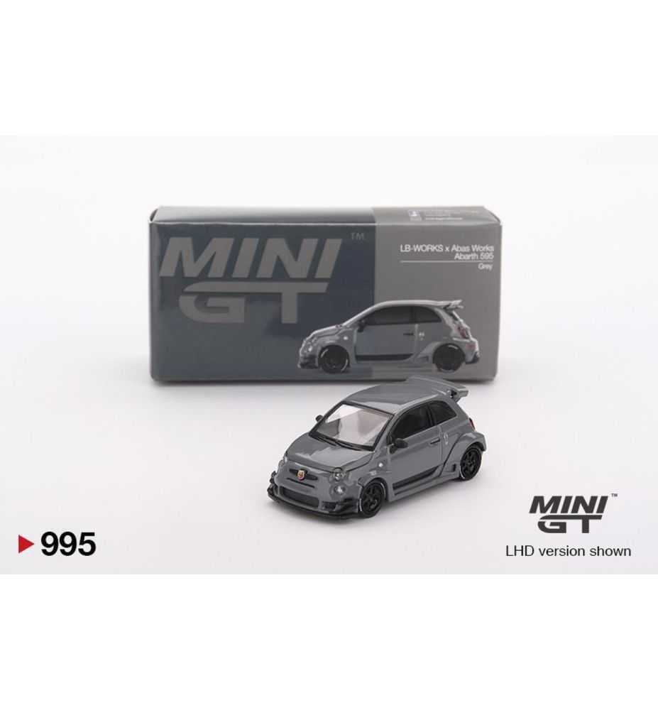 Mini GT Fiat Abarth 595 LB-Works x Abas Works Grey 1:64