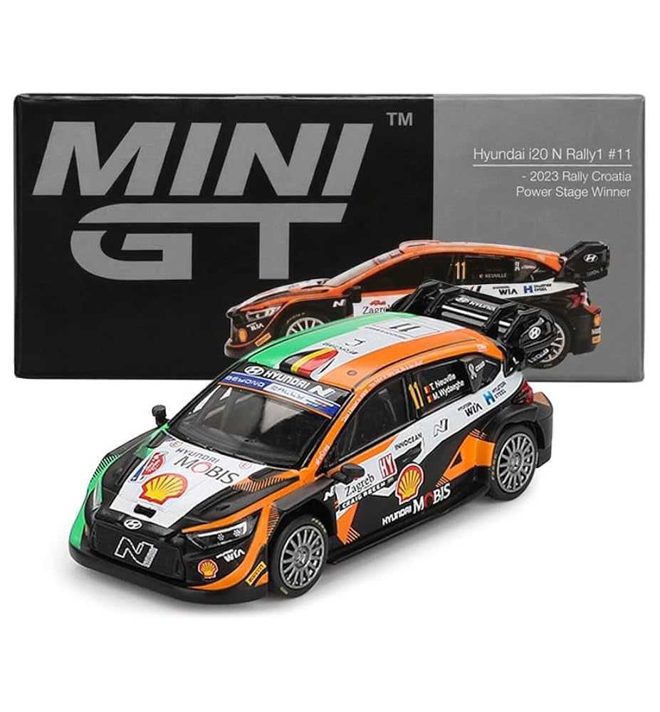 Mini GT Hyundai i20 N Rally1 2023 Rally Croatia Winner 1:64