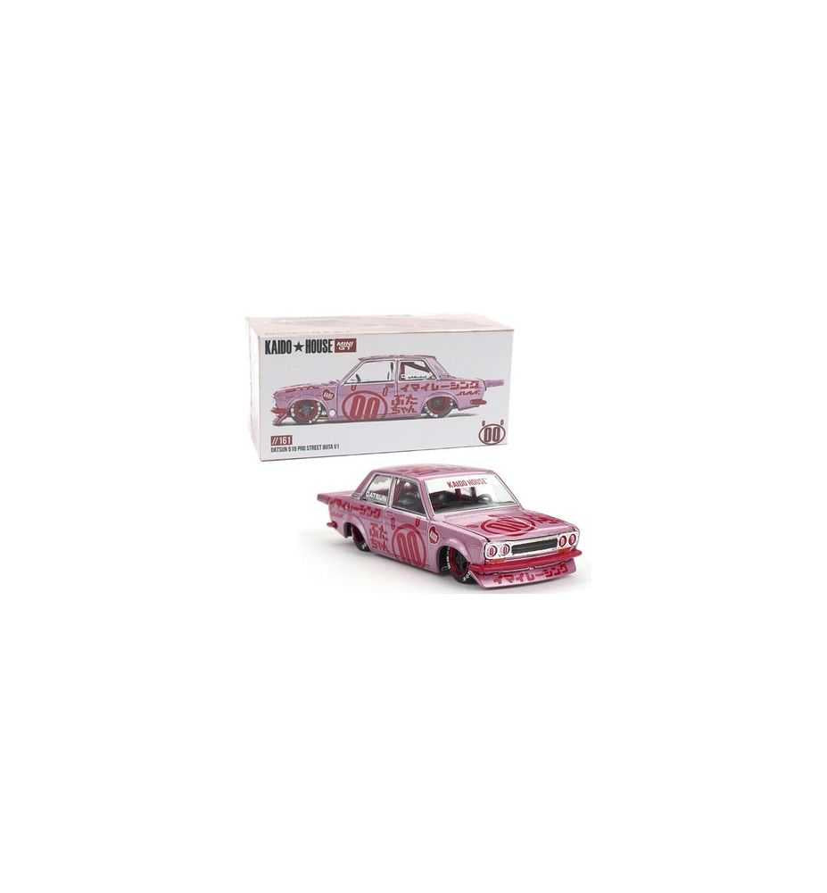 Mini GT Kaido House Datsun 510 Pro Street Buta V1 Pink 1:64