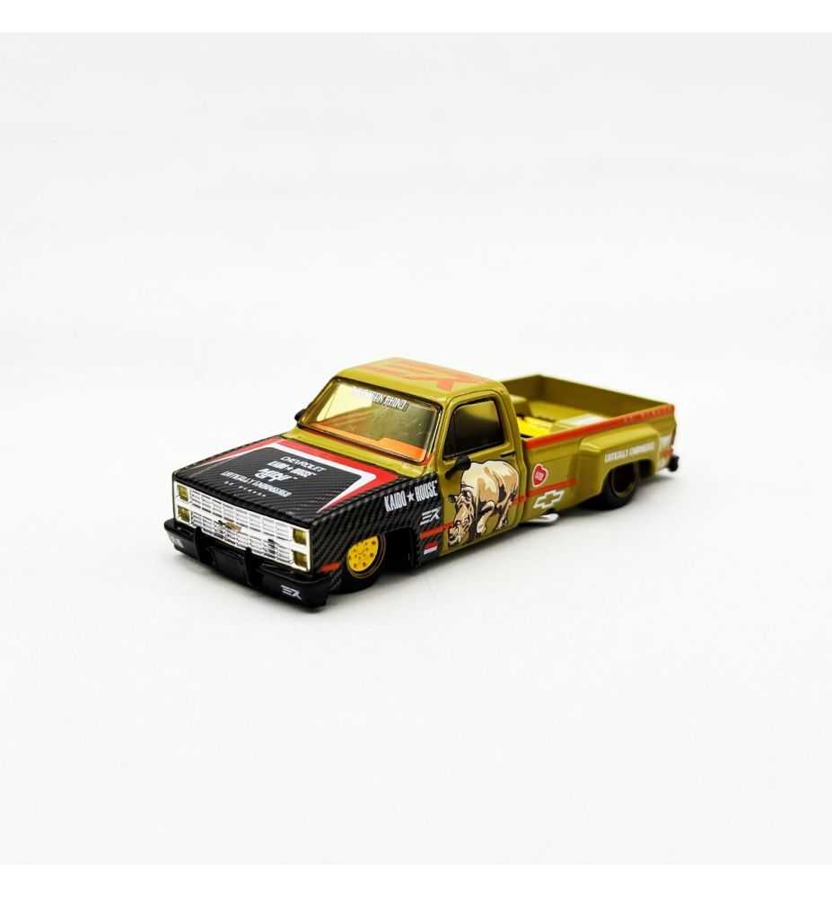 Mini GT Kaido House 1980 Chevrolet Silverado Sumatran Rhino Black/Gold 1:64