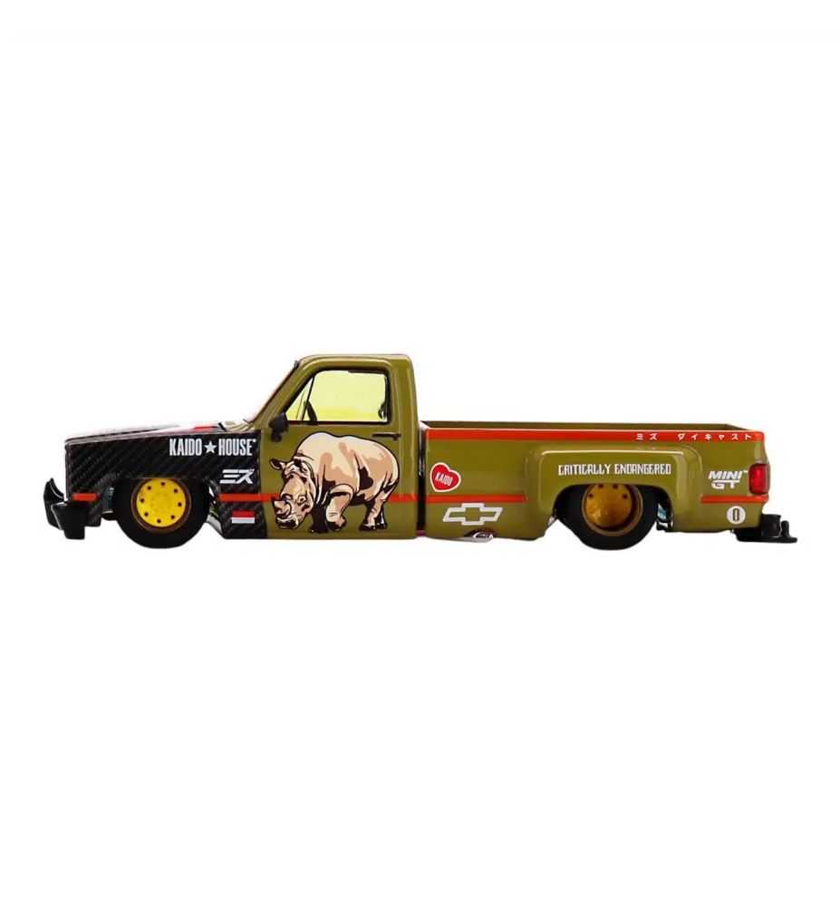 Mini GT Kaido House 1980 Chevrolet Silverado Sumatran Rhino Black/Gold 1:64