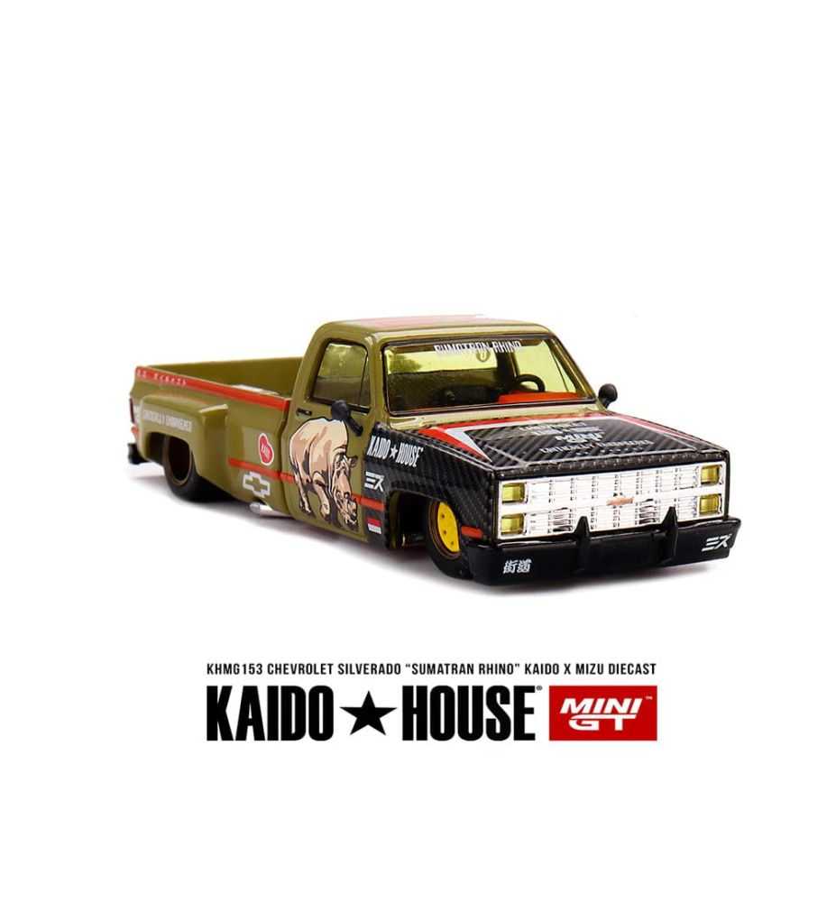 Mini GT Kaido House 1980 Chevrolet Silverado Sumatran Rhino Black/Gold 1:64
