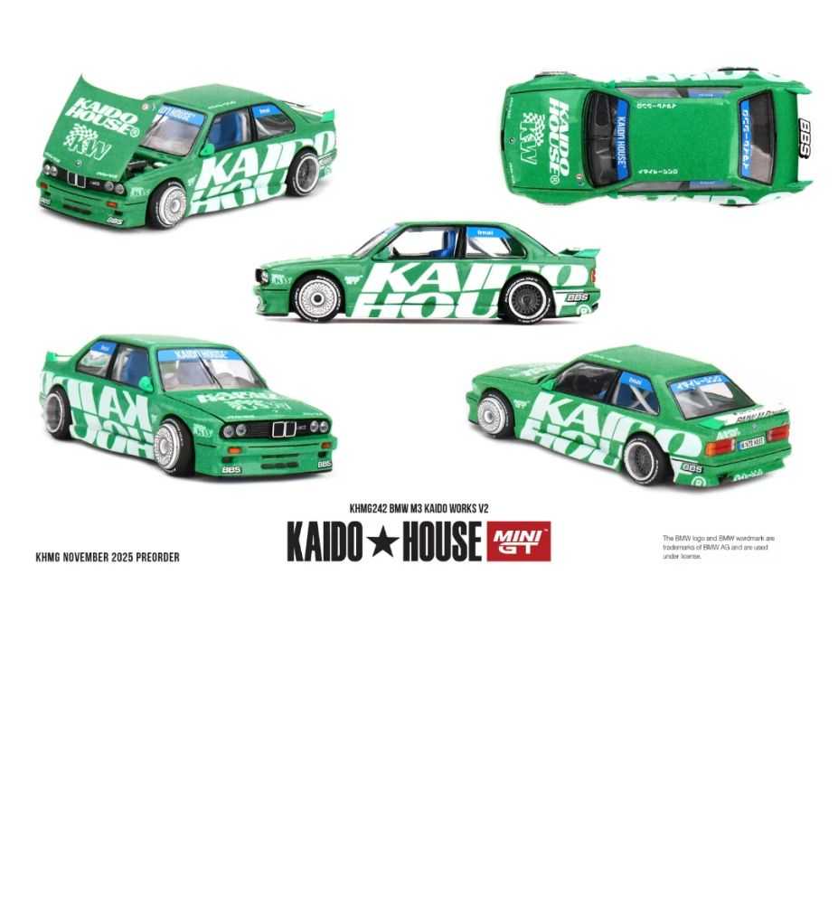 Mini GT Kaido House 1989 BMW M3 (E30) KW BBS Kaido Works V2 1:64