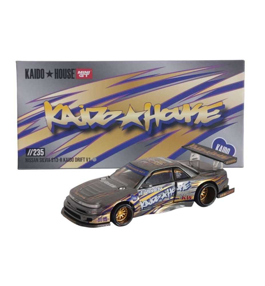 Mini GT Kaido House Nissan Silvia S13-R Kaido Drift V1 1:64