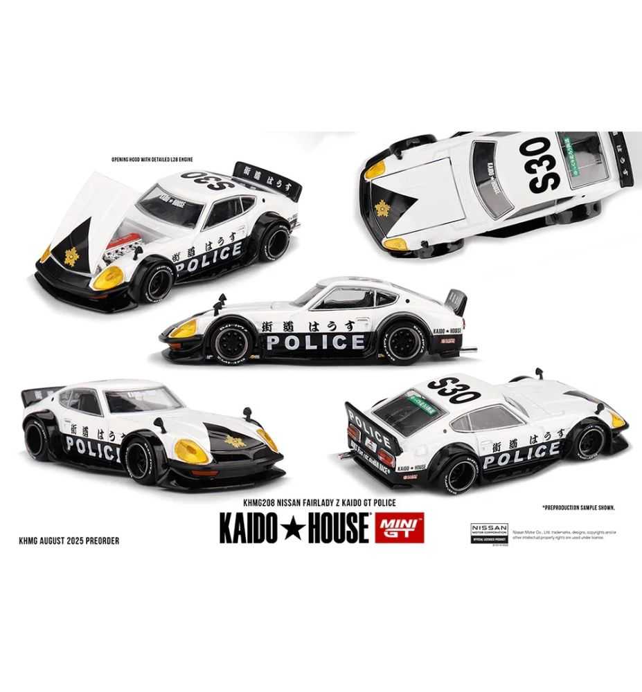 Mini GT Kaido House 1978 Nissan Fairlady Z Kaido GT Police 1:64