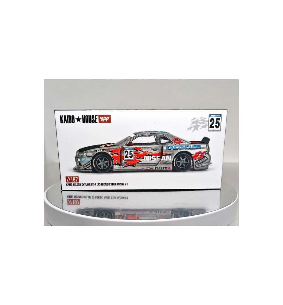 Mini GT Kaido House 1999 Nissan Skyline GT-R R34 Kaido Star Racing V1 Nismo 1:64