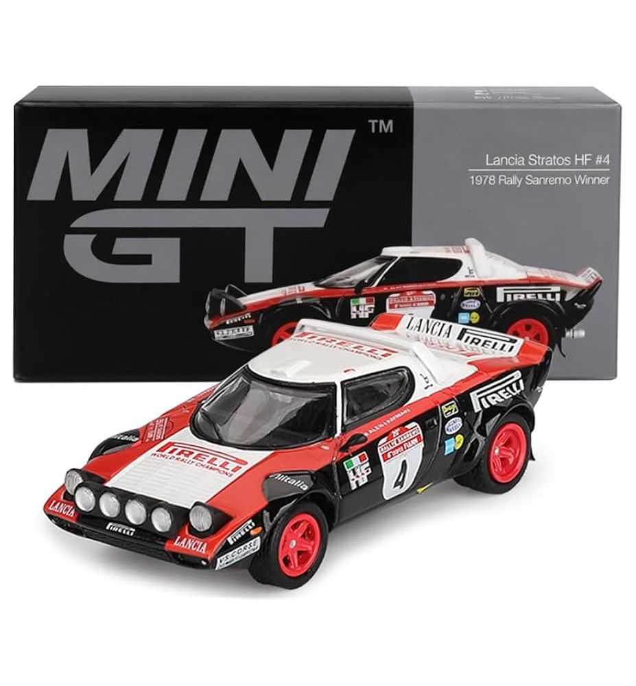 Mini GT Lancia Stratos HF 1978 Rally Sanremo Winner 1:64