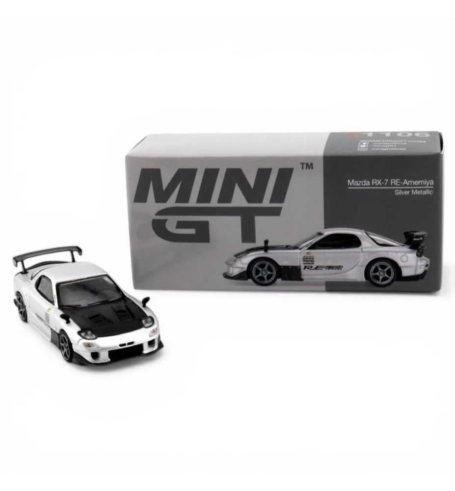 Mini GT Mazda RX-7 RE-Amemiya Silver Metallic 1:64