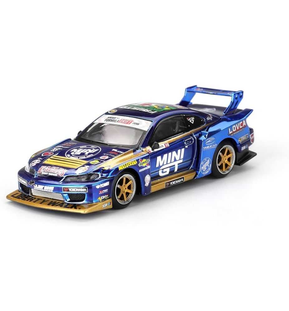 Mini GT Nissan Silvia S15 LB-Super Silhouette 555 Team Liberty Walk Formula Drift 2025 1:64