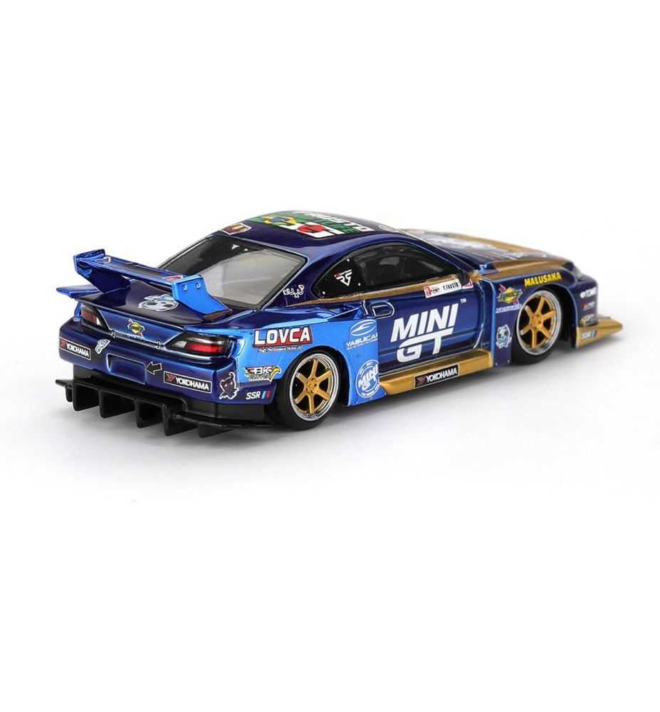 Mini GT Nissan Silvia S15 LB-Super Silhouette 555 Team Liberty Walk Formula Drift 2025 1:64