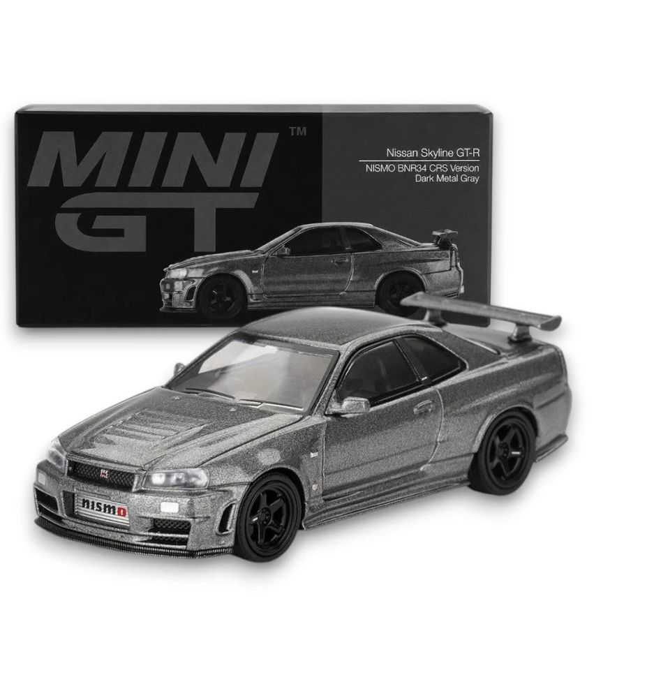 Mini GT Nissan Skyline GT-R Nismo BNR34 CRS Dark Metal Grey 1:64