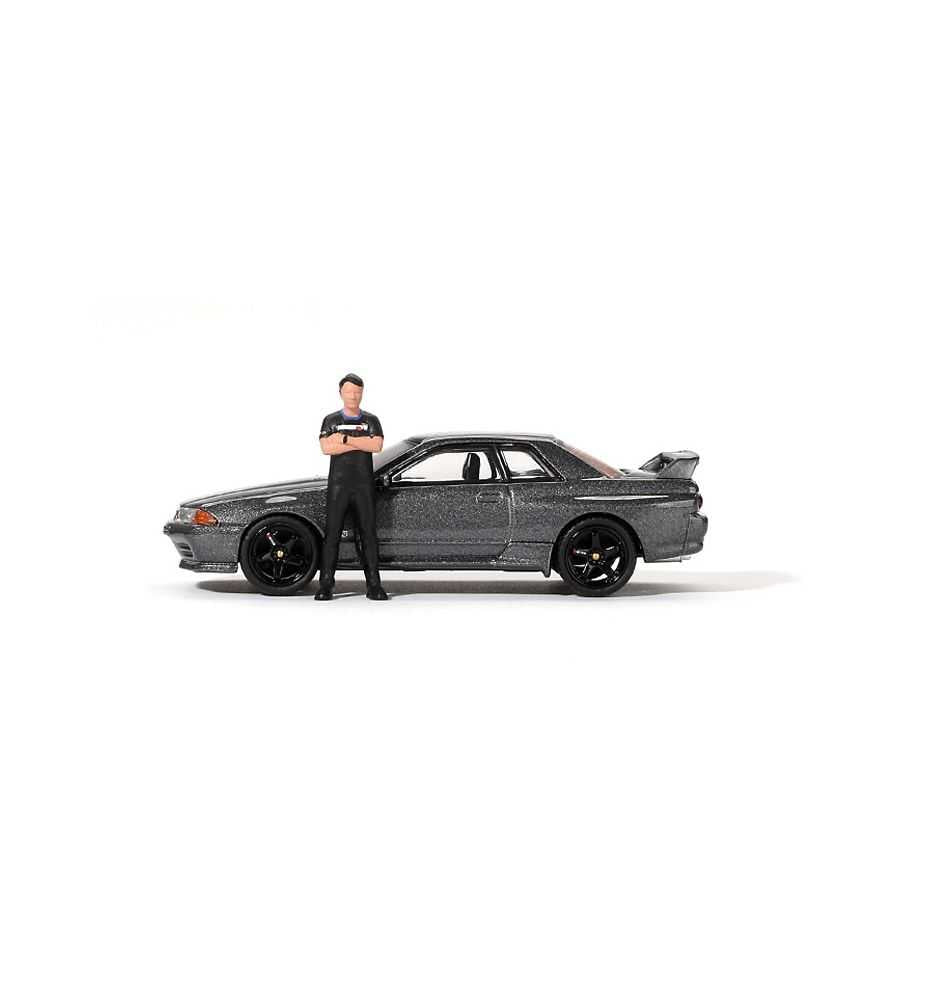 Mini GT Nissan Skyline GT-R (R32) Gunmetal with Matsuda Figure 1:64
