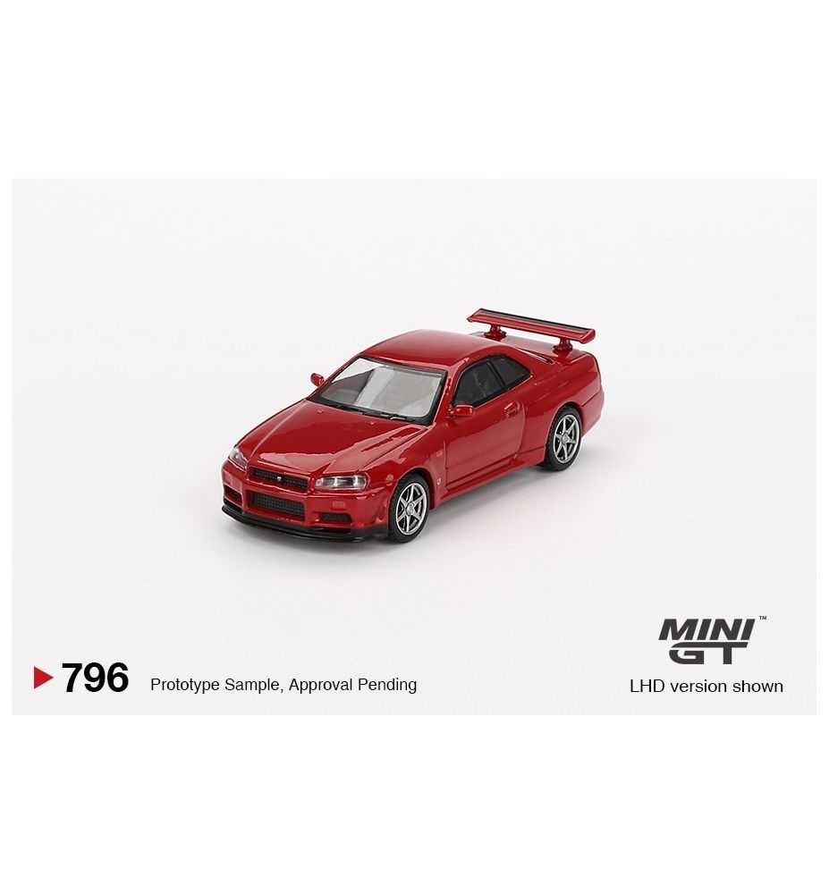 Mini GT 1999 Nissan Skyline GT-R (R34) V-Spec Active Red 1:64