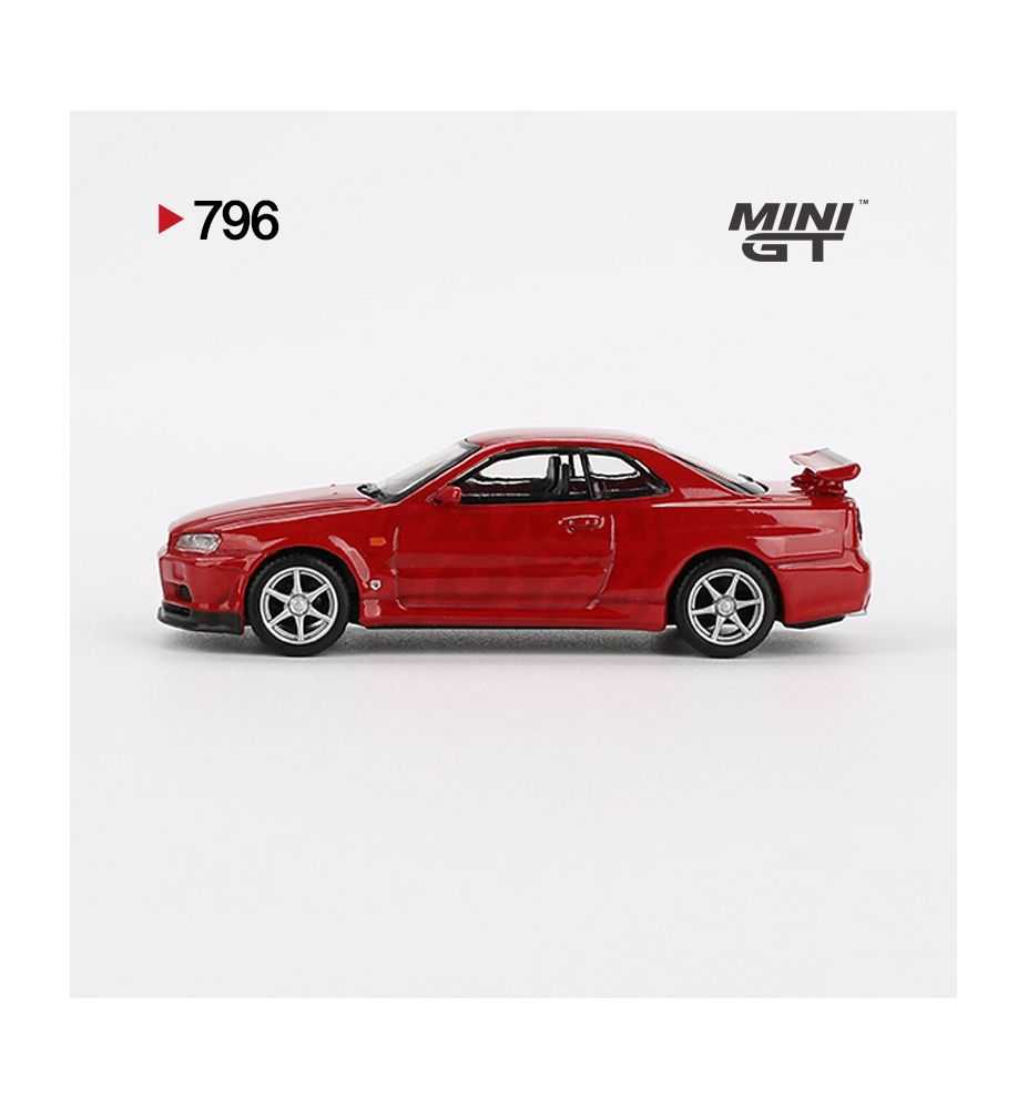 Mini GT 1999 Nissan Skyline GT-R (R34) V-Spec Active Red 1:64