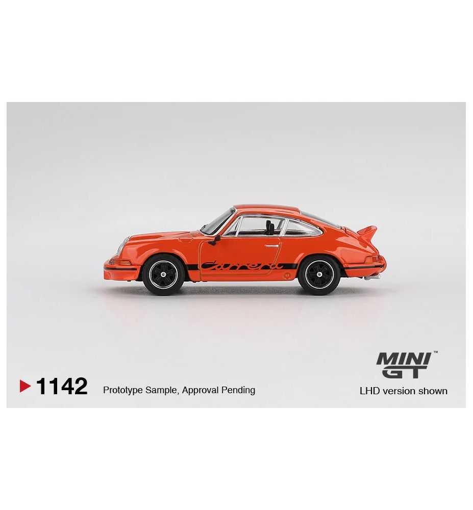 Mini GT Porsche 911 Carrera RS 2.7 Tangerine with Black Livery 1:64