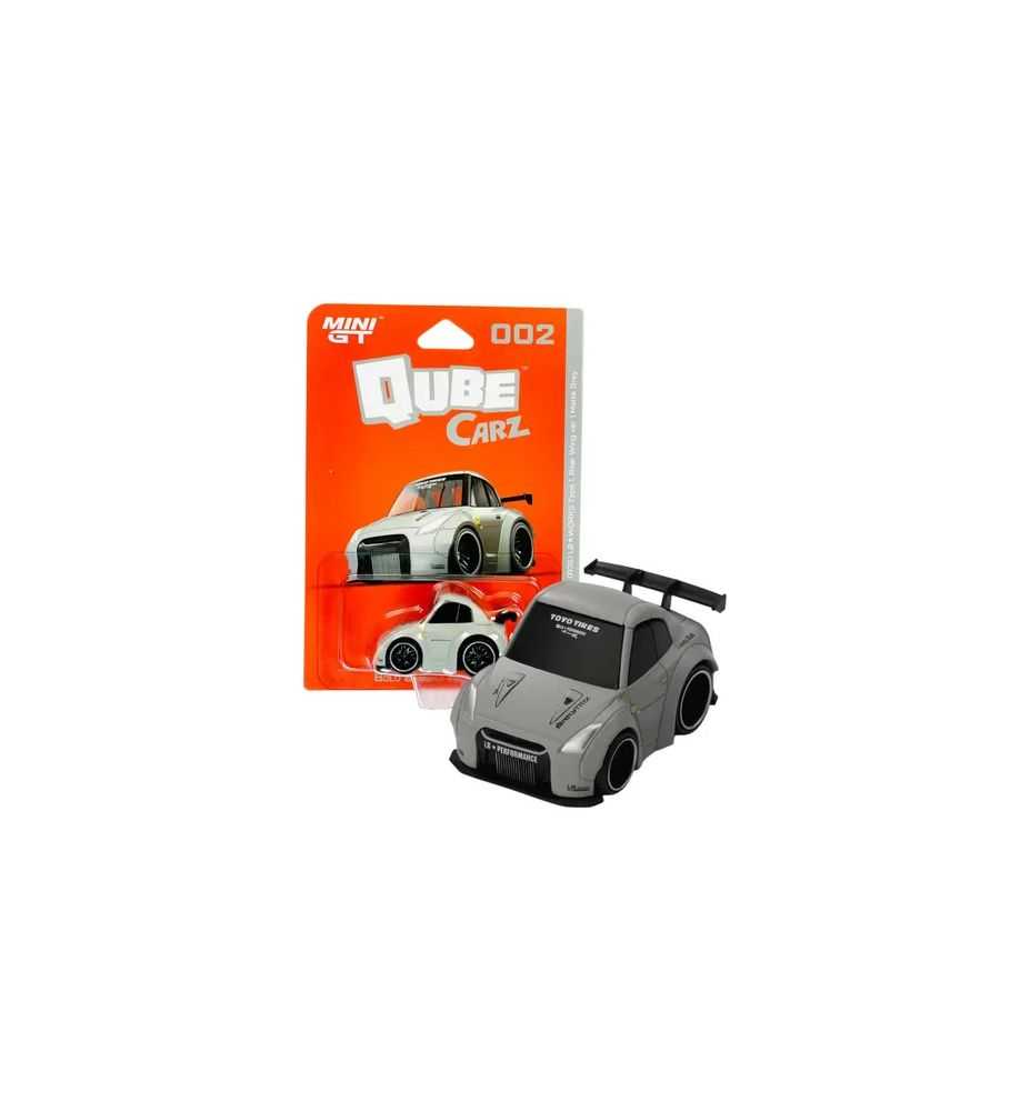 Mini GT Qube Carz Nissan GT-R (R35) LB-Works Type 1 Rear Wing Ver. 1 Matte Grey