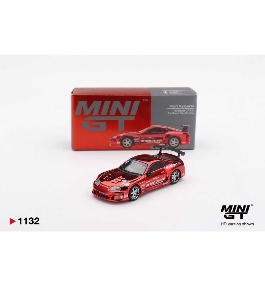 Mini GT Toyota Supra (A80) Top Secret GT300 Red Chrome 1:64
