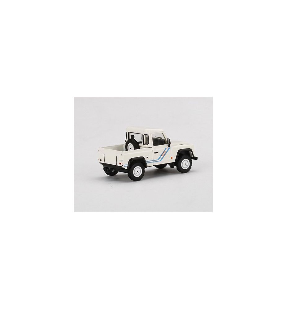 Mini GT Land Rover Defender 90 Pickup White RHD 1:64