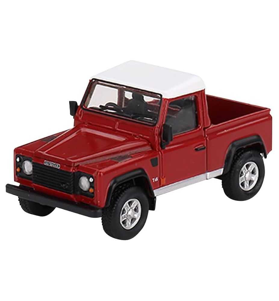 Mini GT Land Rover Defender 90 Pickup Masai Red RHD 1:64