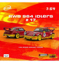 Model Model Porsche RWB 964 Idlers 17 Red/Yellow 1:64