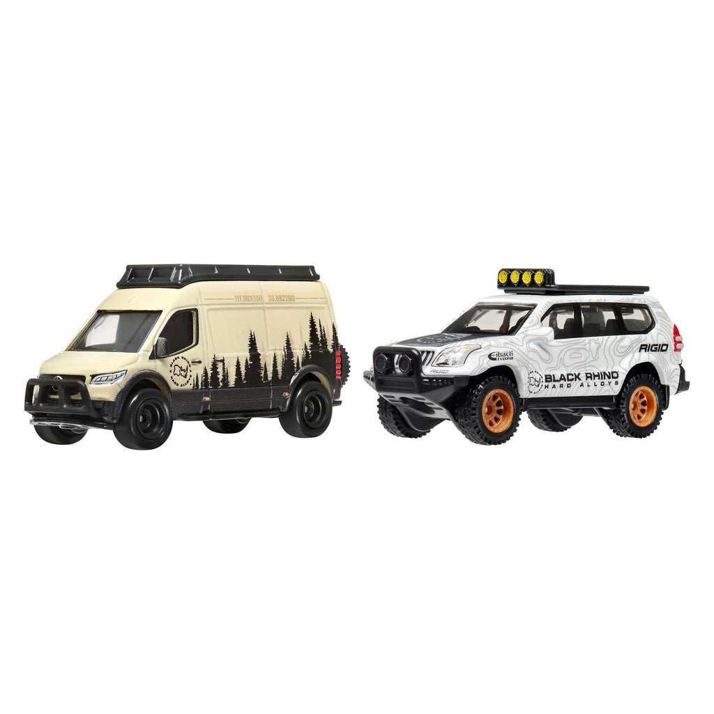 Hot Wheels Premium Car Culture 2-Pack '05 Toyota Land Cruiser Prado & Mercedes Benz Sprinter Tourer
