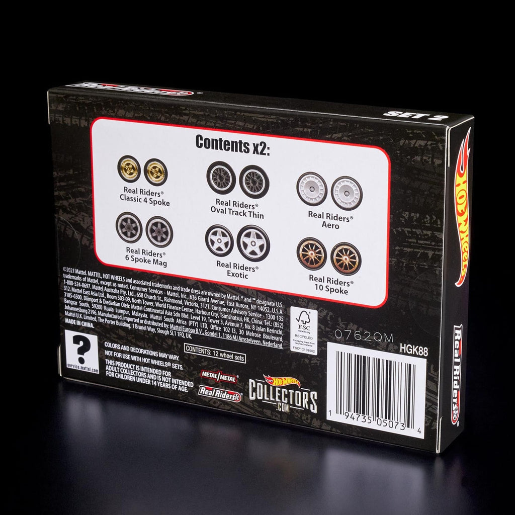 Hot Wheels RLC Exclusive Real Riders Wheels Pack Set 2