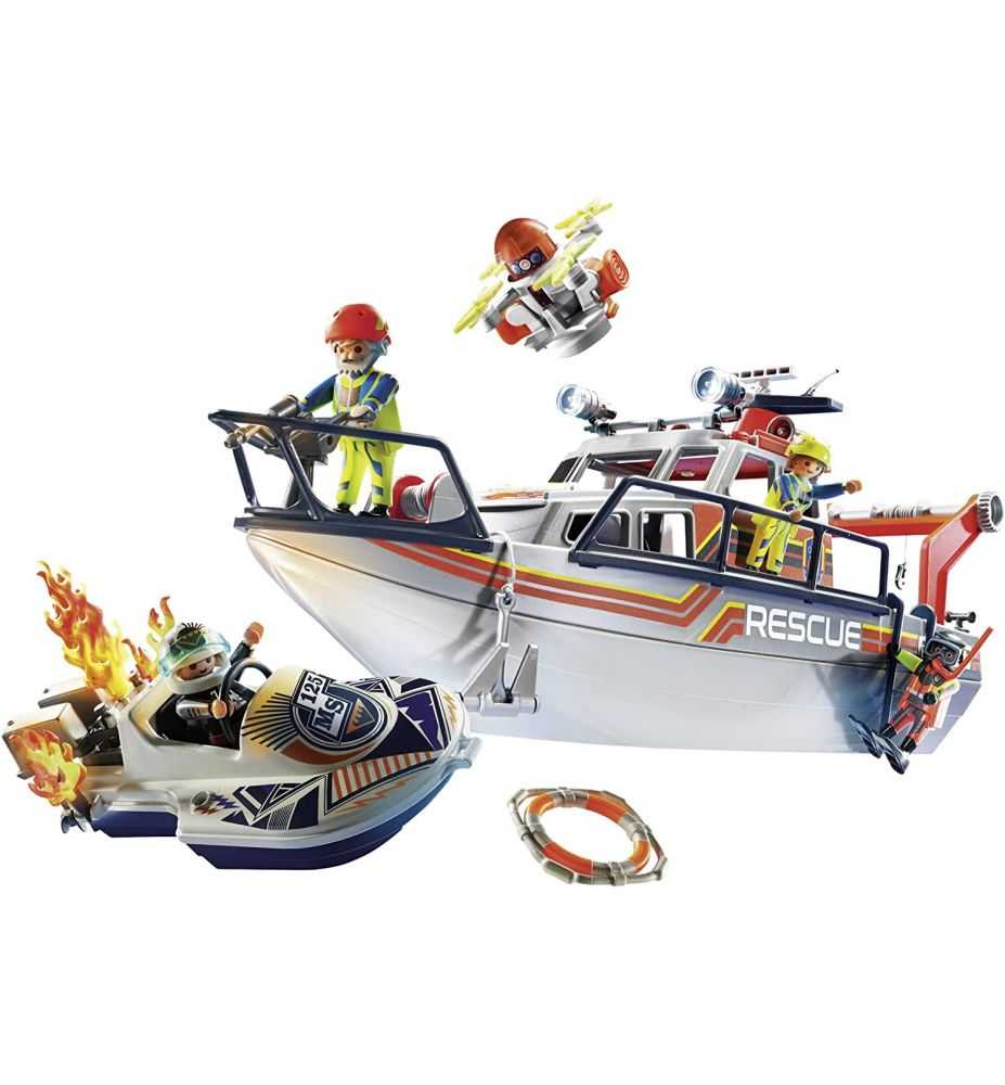 Playmobil City Action 70140 Fire Rescue with Rescue Boat